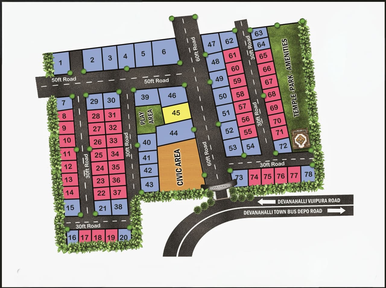 Aerial layout view